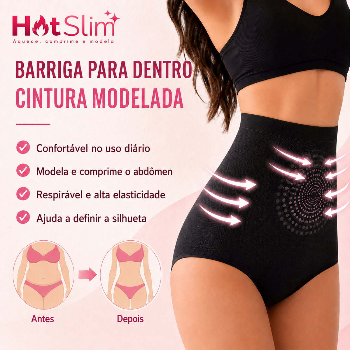 HotSlim™ Original - Shorts Modelador de Efeito Sauna para Redução de Medidas